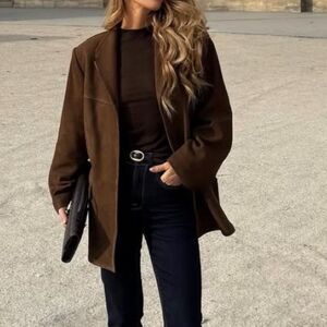 Brown suede women’s jacket
